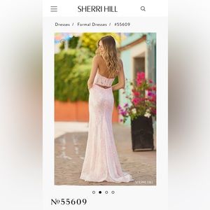 Sherri Hill Sequenced Prom Dress No 55609 in LIGHT BLUE